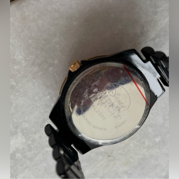 Disney Alice in Wonderland Cheshire Cat Wristwatch Vintage Rare Pink Rhinestones - Picture 5 of 5